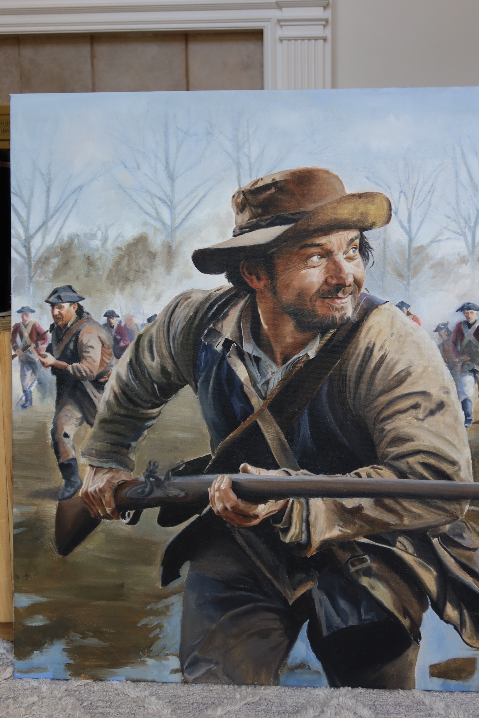 Photograph of the foreground militiaman in Battle of Cowpens